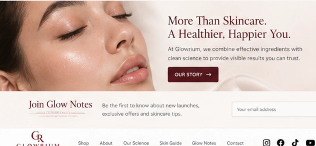 Healthy glowing skin